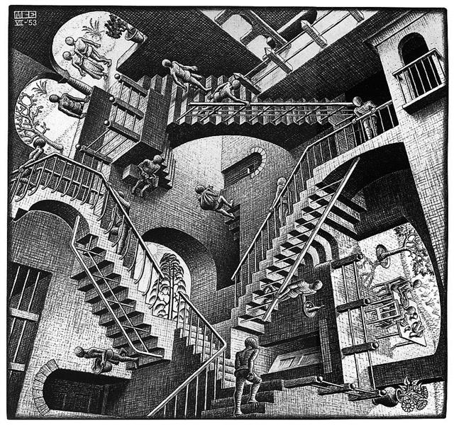 M. C. Escher: Relativity lattice