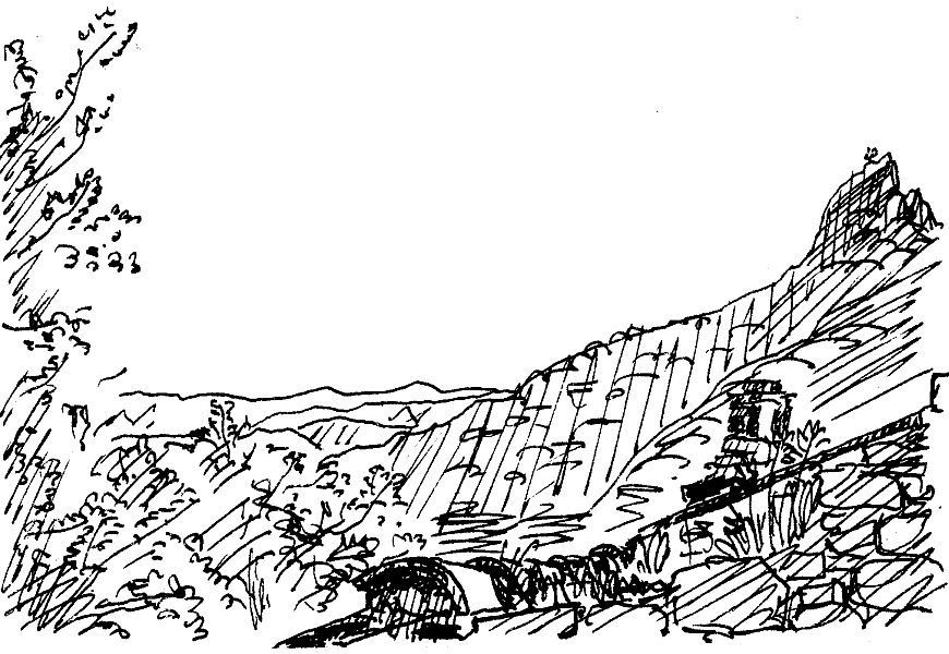 Blick zum Roc des Pi&egrave;ges